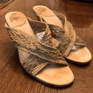 Diesel Jute and Leather Sandal, Size 8